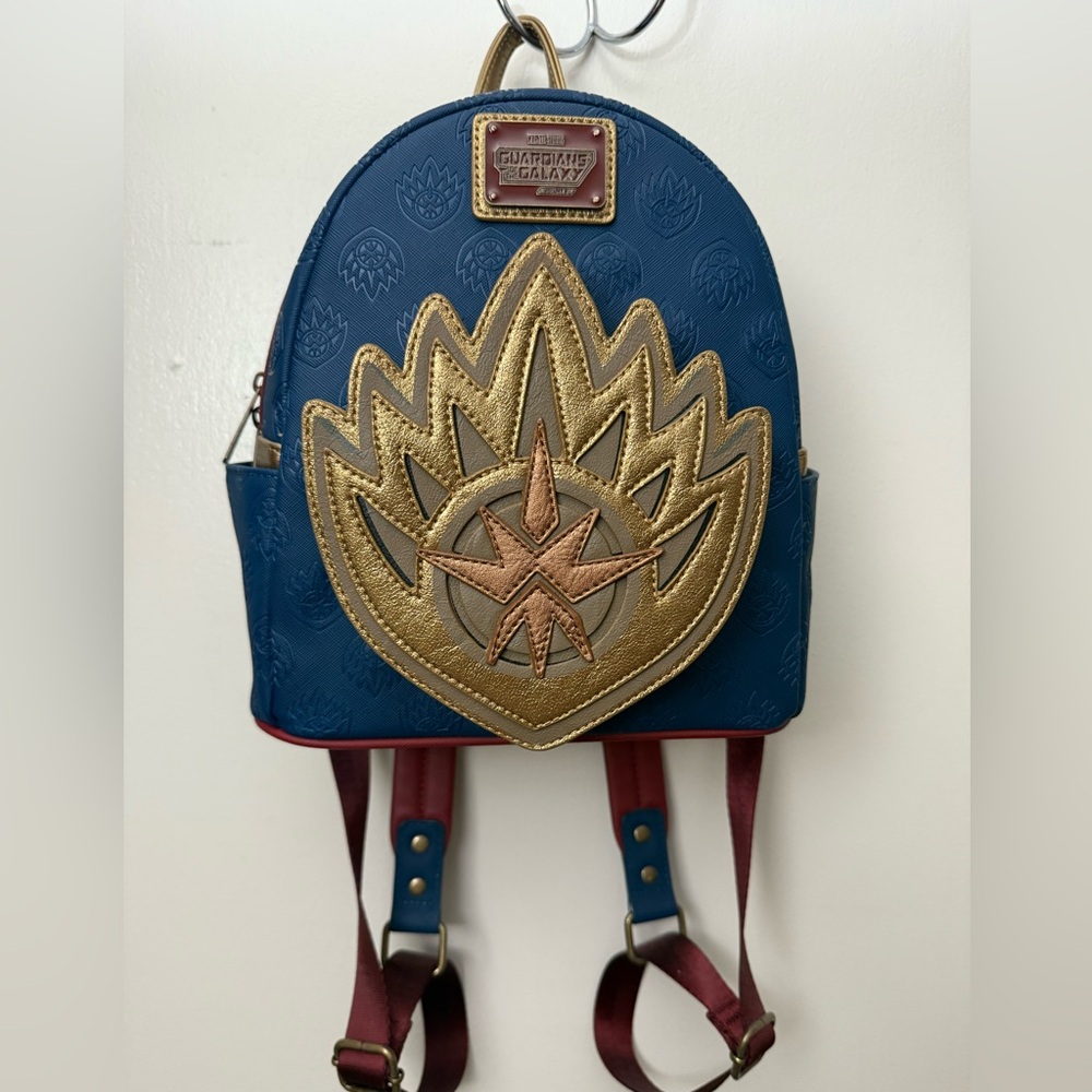 Loungefly Marvels Guardians of the Galaxy Blue and Gold Backpack